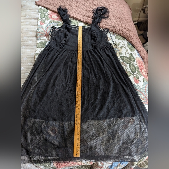 Anthropologie Maeve Black Lace Overlay Swiss Dot Balletcore Tulle Midi D… - Picture 11 of 12